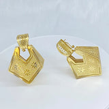 Dubai Snowflake 18K Plated Clip Earrings For Women