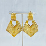 Dubai Snowflake 18K Plated Clip Earrings For Women