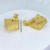 Dubai Snowflake 18K Plated Clip Earrings For Women