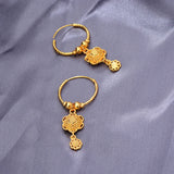 Dubai Small 24k Earrings For Women Twist African Party Wedding Earrings Gift