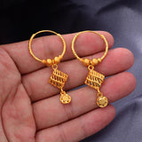 Dubai Small 24k Earrings For Women Twist African Party Wedding Earrings Gift