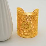 Dubai Wide Bangle & Ring Set for African Women - Bridal Banquet Jewelry