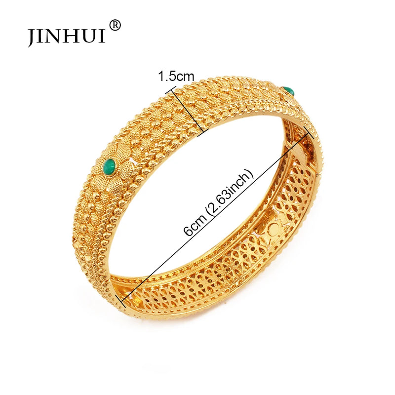 Dubai Brass Plated Charm Bangles for Women