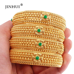 Dubai Brass Plated Charm Bangles for Women