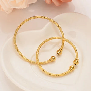 Dubai Women Girls Mother Baby Cuff Bangle Bracelet for Adult African Men Jewelry