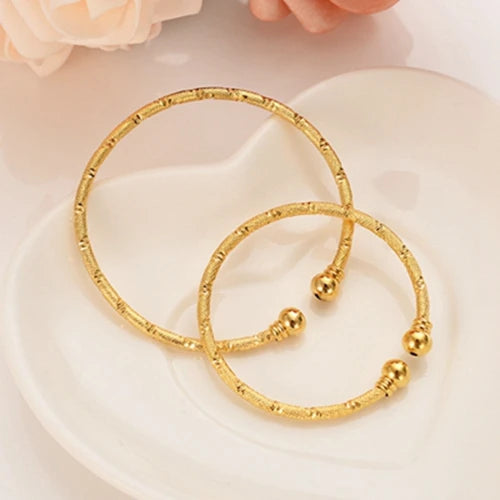 Dubai Women Girls Mother Baby Cuff Bangle Bracelet for Adult African Men Jewelry