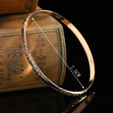 Dubai Bracelet Flower Carving Metal Wrist Jewelry