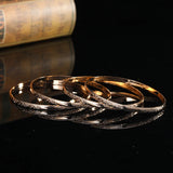 Dubai Bracelet Flower Carving Metal Wrist Jewelry
