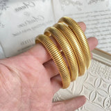 Vintage Dubai Golden Bracelet French Spring Bangle