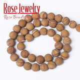 Natural Yellow Wood Striped Stone Beads 4-12mm