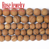 Natural Yellow Wood Striped Stone Beads 4-12mm