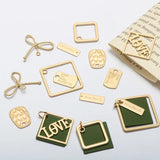 Square Hollow Bow Pendant DIY Jewelry Earrings Nail Accessories