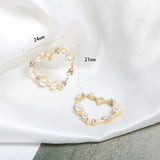 Pearl Rhinestone Flower Stamen Earrings DIY Jewelry Accessories