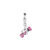 Dumbbell & Heart Charm Sterling Silver Beads for Bracelets