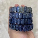 Dumortierite Stone Beads Bracelet Gemstone Bangle Women Gift