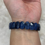 Dumortierite Stone Beads Bracelet Gemstone Bangle Women Gift