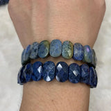 Dumortierite Stone Beads Bracelet Gemstone Bangle Women Gift