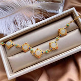Vintage S925 Sterling Silver Hetian Jade Bracelet