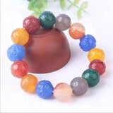 Duobao Candy Agate Bracelet Women's Natural Rough Stone Bead Bracelet