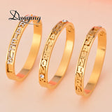 316L Stainless Slider Charms Bangle with Zirconia Letters