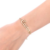 Personalized Old English Name Bracelet for Women