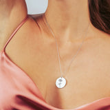 Custom Birth Month Flower Coin Chain Necklace