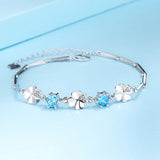 Sterling Silver Clover Bracelet Christmas Bangle