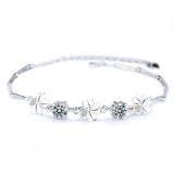 Sterling Silver Clover Bracelet Christmas Bangle