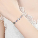 Sterling Silver Clover Bracelet Christmas Bangle