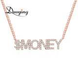 Duoying Crystal Pendant Necklace for Women Personalized Name Necklace
