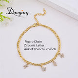 Personalized Birth Year Anklet with Zircon Name - Women Anklets