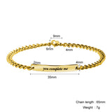 Engraved Name Couple Bracelet Cuban Chain Holiday