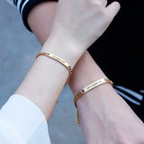 Engraved Name Couple Bracelet Cuban Chain Holiday