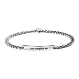 Engraved Name Couple Bracelet Cuban Chain Holiday