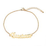 Duoying Name Bracelet Personalized Initial Charm Bracelet For Women