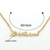 Duoying Name Necklace Cuba Chain Personalized Necklaces for Women