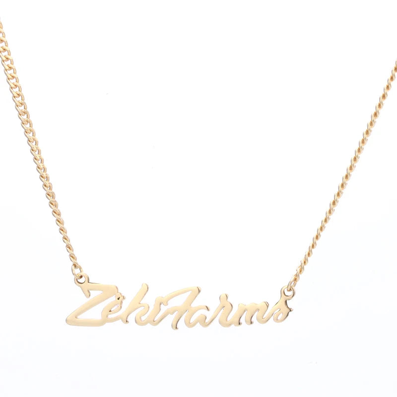 Duoying Name Necklace Cuba Chain Personalized Necklaces for Women