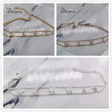 Duoying Zirconia Letter Bracelet Personalized Initials Name Chain Xmas Gift