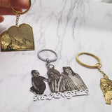 Personalized Picture Engrave Pendant Necklace Keyring for Men Gift