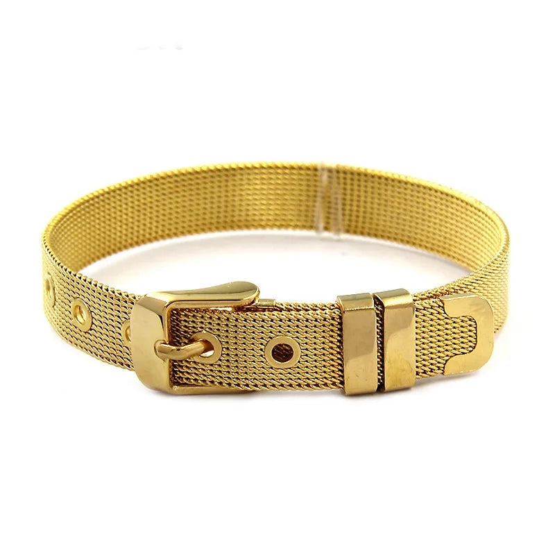 Men's Name Charm Bracelet Watchband Hip-hop Jewelry Dad's Gift