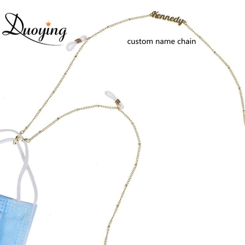 Duoying Name Glasses Chain Neck Holder Kids Adults Face Cover Lanyard