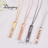 DIY Slider Charms Necklace Zirconia Letters Choker Personalized Name Necklace