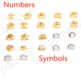 DIY Slider Charms Necklace Zirconia Letters Choker Personalized Name Necklace