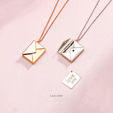 Duoying Envelope Necklace 925 Silver Love Letter Pendant