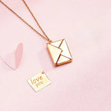 Duoying Envelope Necklace 925 Silver Love Letter Pendant