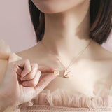 Duoying Envelope Necklace 925 Silver Love Letter Pendant