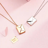 Duoying Envelope Necklace 925 Silver Love Letter Pendant