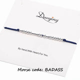 Morse Code Bracelet for Girlfriend - Hidden Message Bracelet