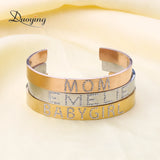 Custom Name Bangle Bracelet for Women Christmas Gift
