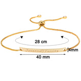 Personalized Engraved Name Bracelet Adjustable Graduation Gift